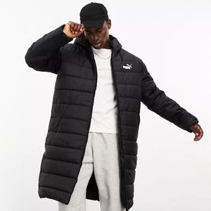 PUMA Essentials ESS+ Hooded Padded Coat Long Black NEW Jacket